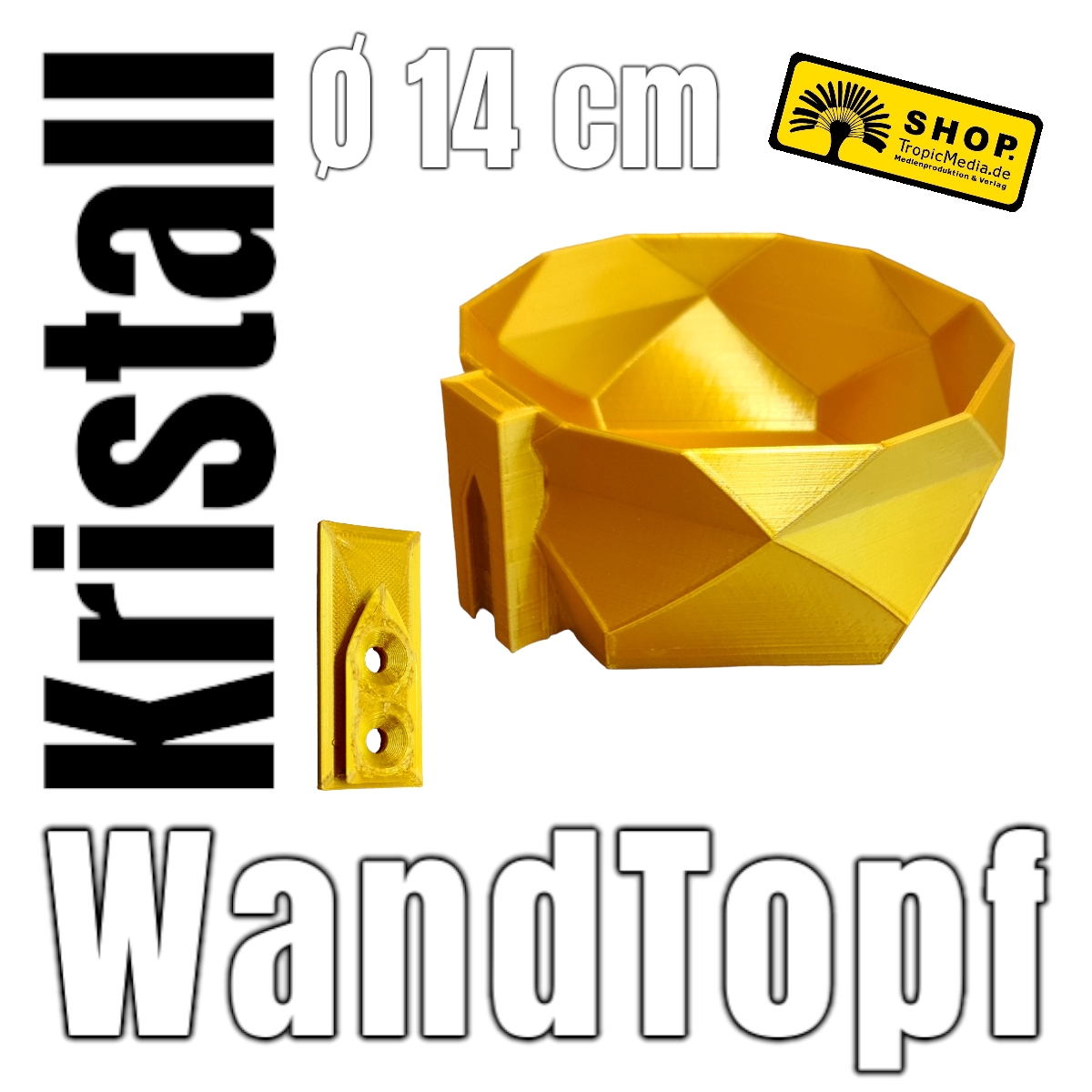 WandTopf Kristall Ø 14 cm