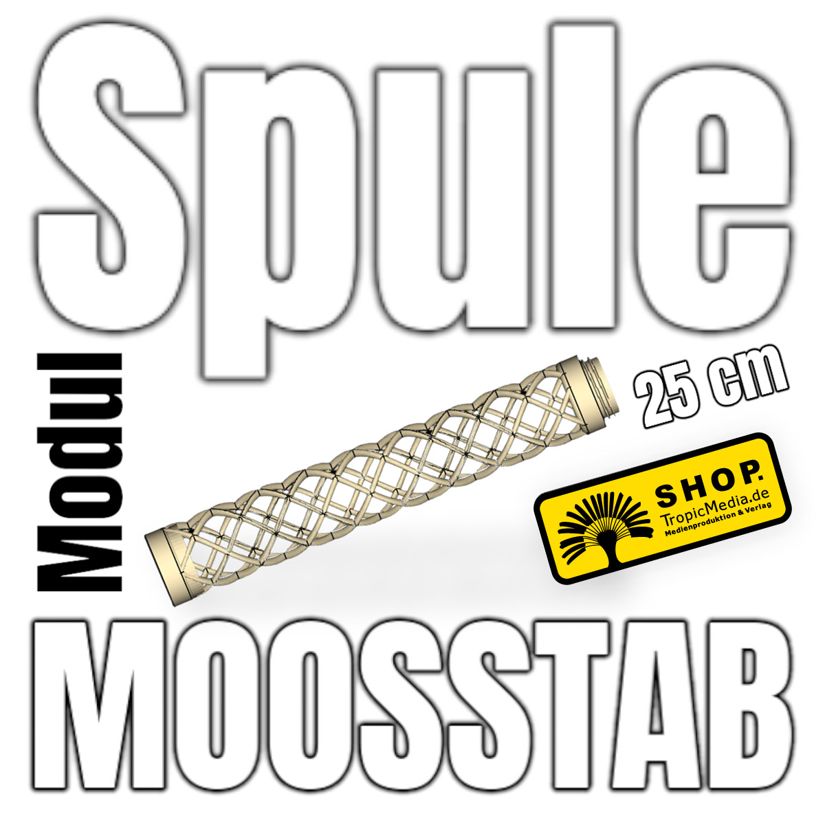 Moosstab Ø 62mm Schraubsystem 25cm lang +Sphagnum Moos