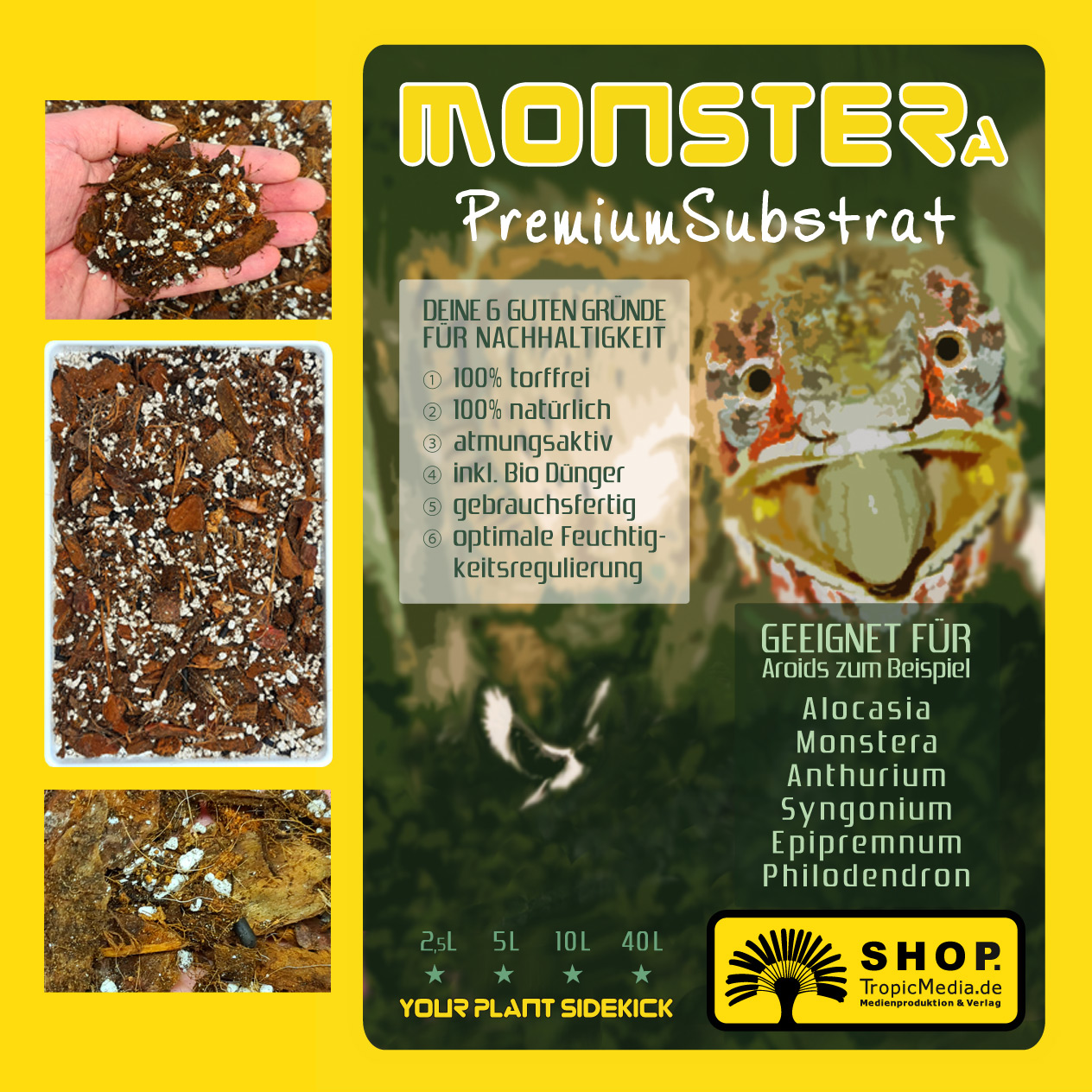 MONSTERa PremiumSubstrat + Sphagnum Moos